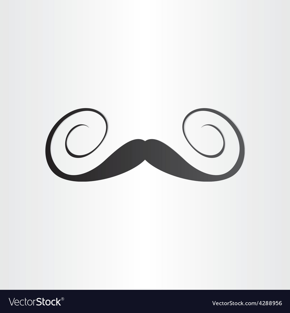 funny spiral mustaches abstract design element vector image