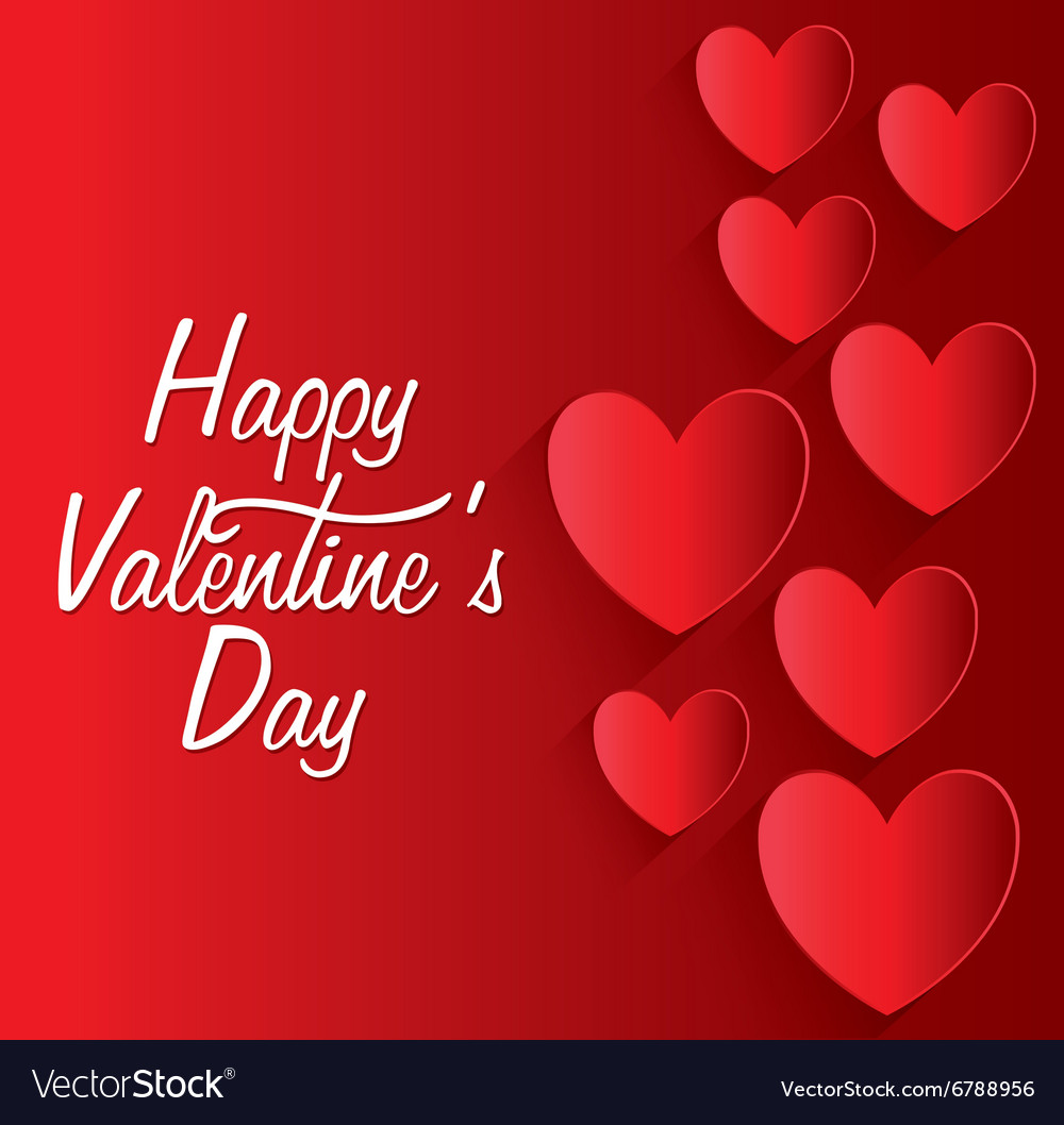 Happy valentines day colorful card Royalty Free Vector Image