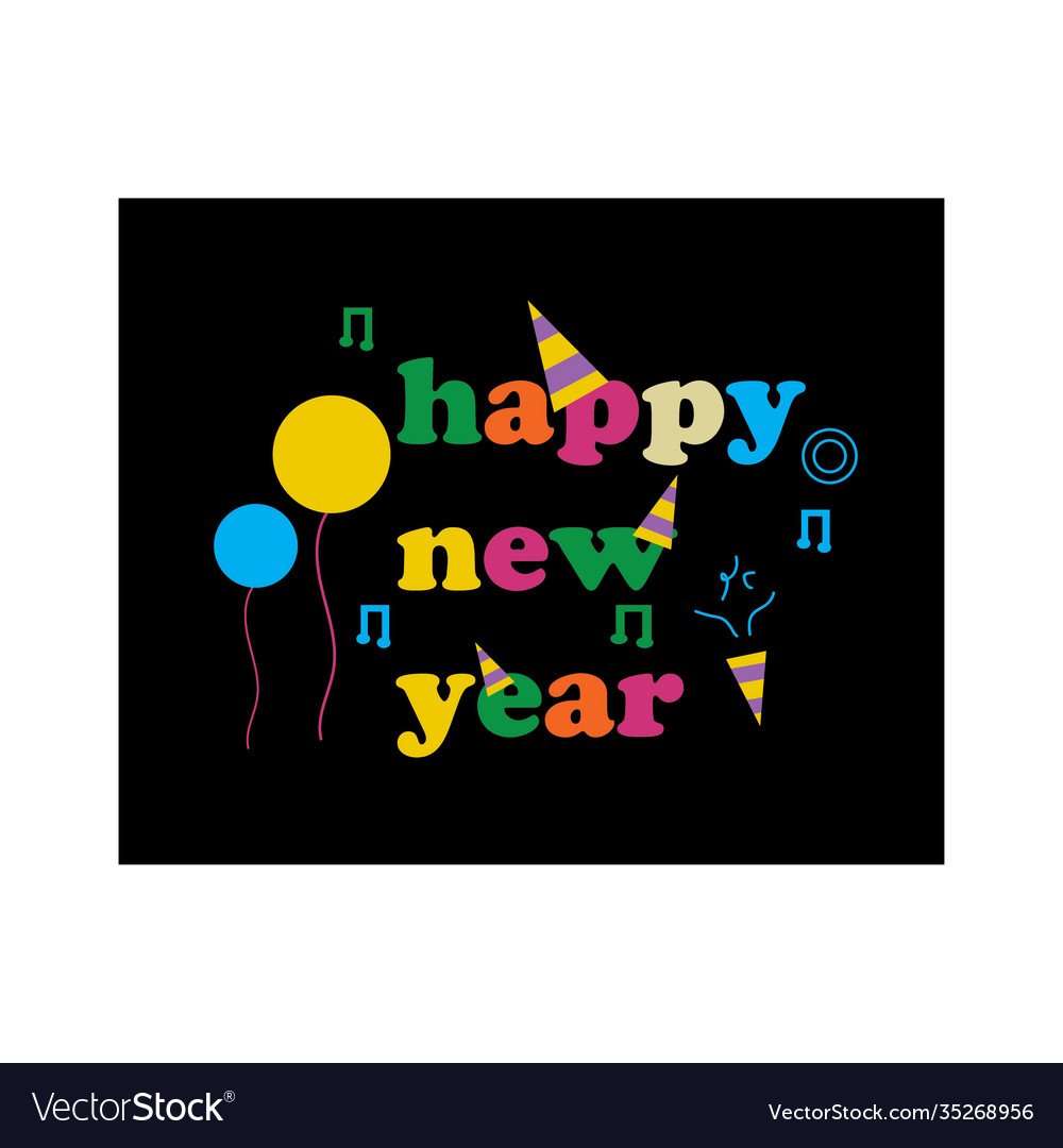 New year symbol colorful template design