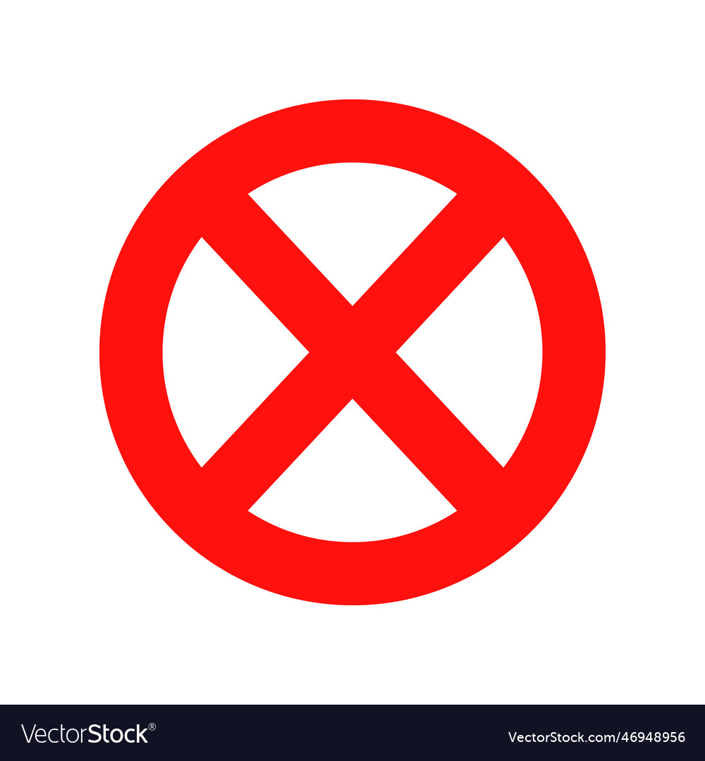 Prohibited icon or restriction mark Royalty Free Vector