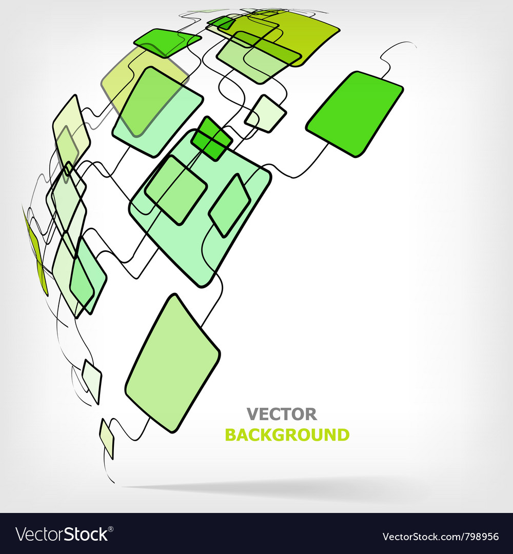 Retro abstract square template