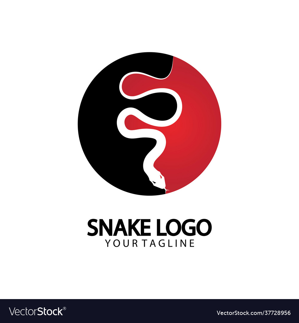 Snake logo template design Royalty Free Vector Image