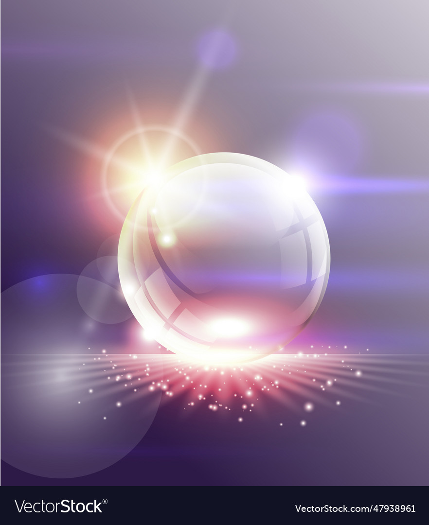 Abstract background transparent glass sphere Vector Image