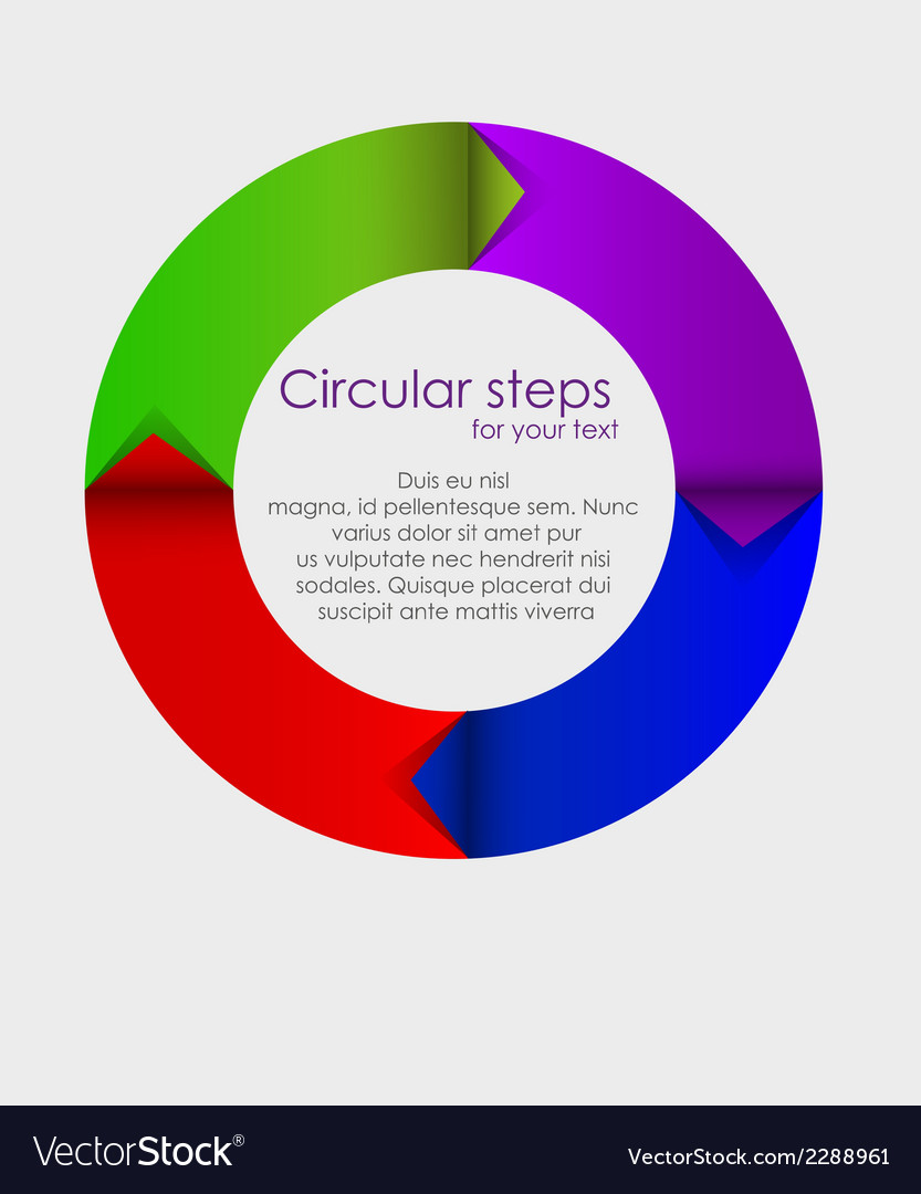 Circular progress steps Royalty Free Vector Image