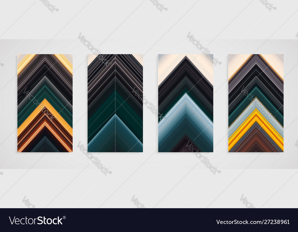 Colorful set four line pattern