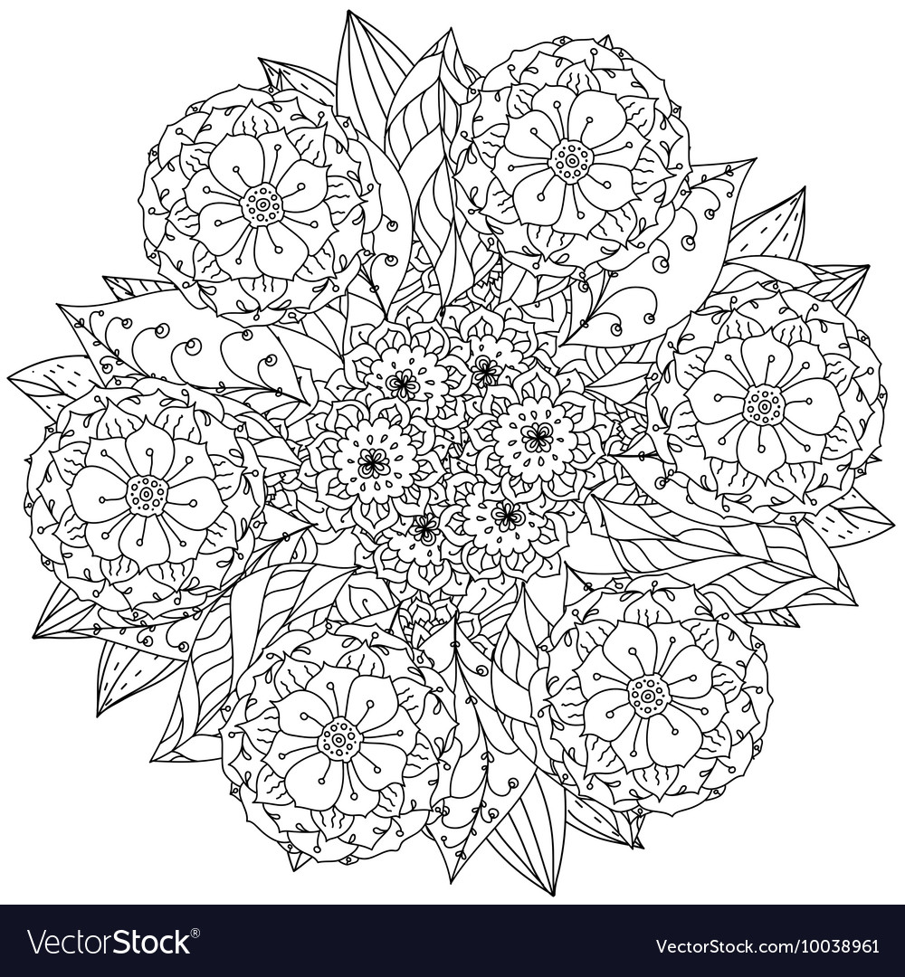 Coloring book antistress style picture