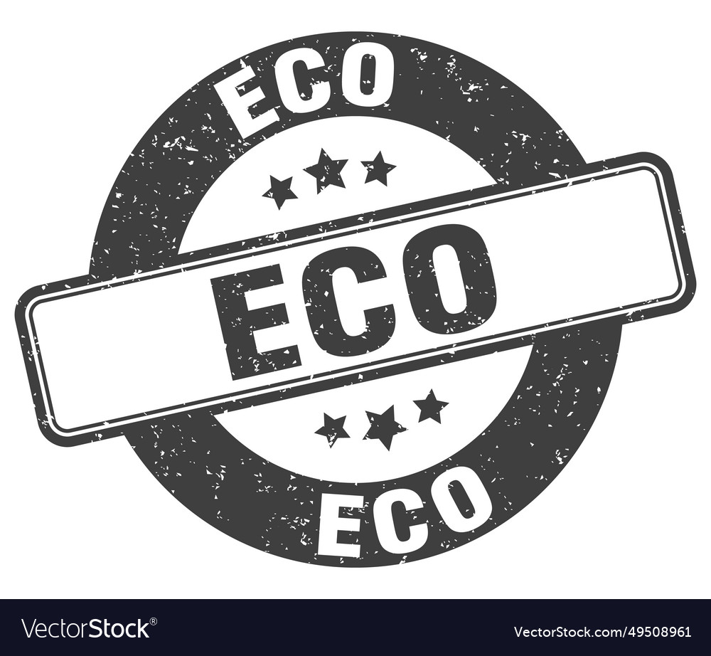 Eco stamp label round grunge sign