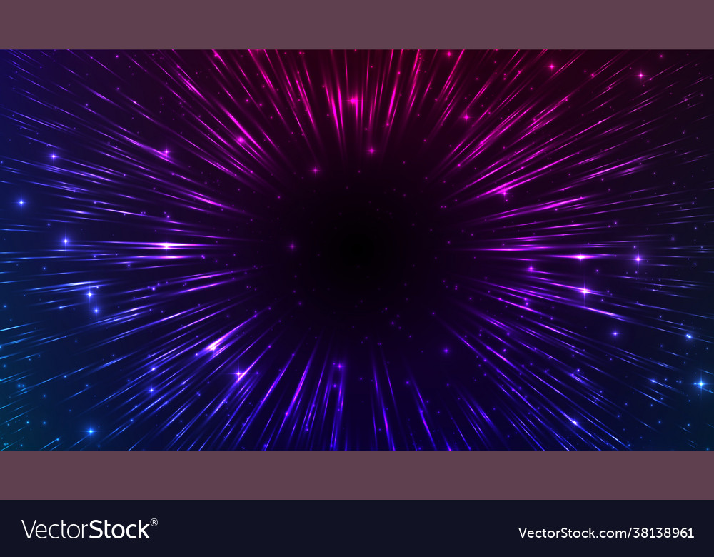 Faster than light ftl interstellar Royalty Free Vector Image