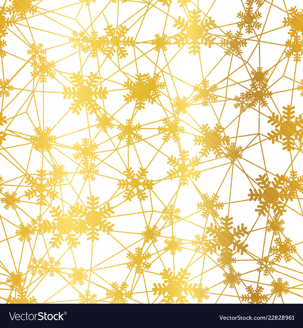 Golden Snowflake Net Pattern