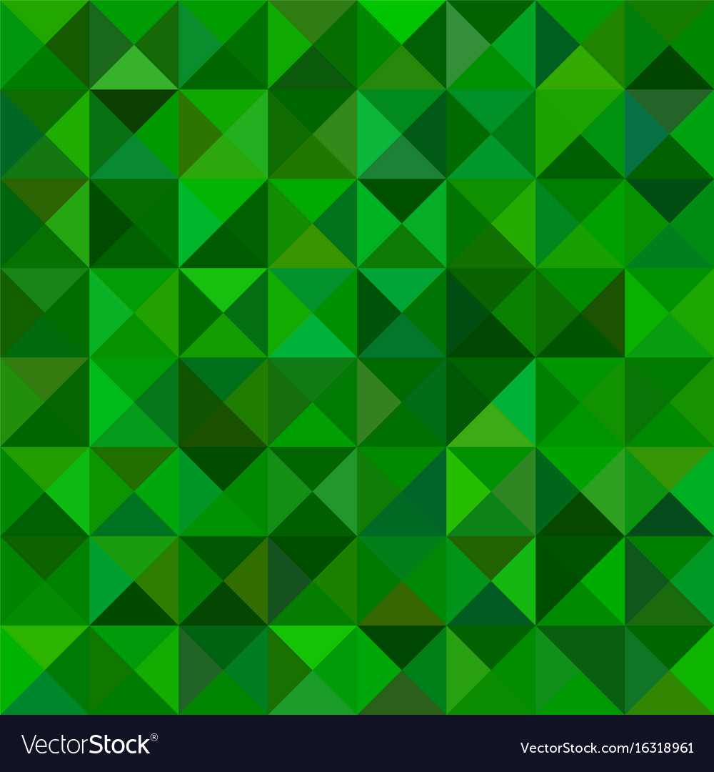 Green triangle mosaic pattern background