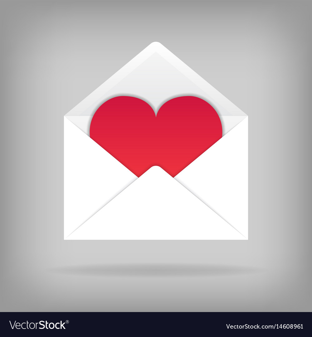 Heart in Open Envelope