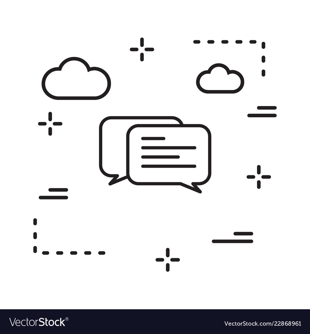 Message icon in creative design with elements