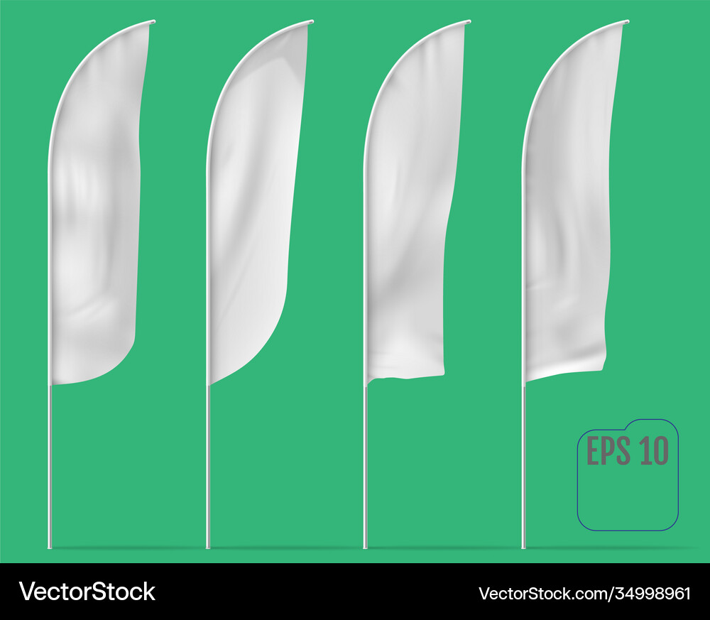 Mockups banner flags Royalty Free Vector Image