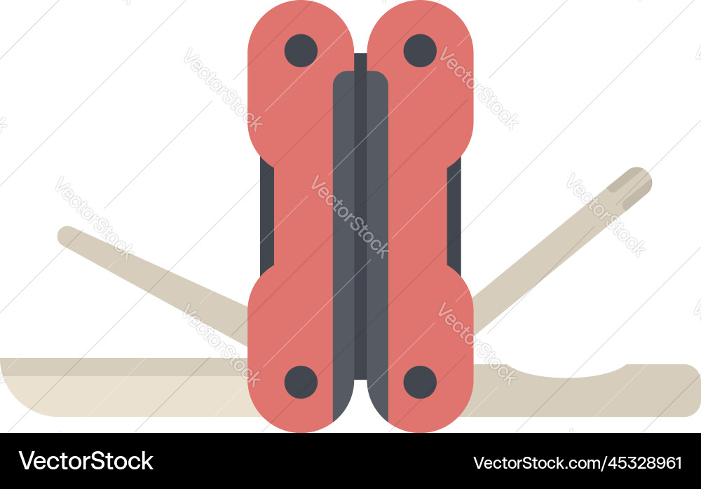 Multitool icon flat army knife Royalty Free Vector Image