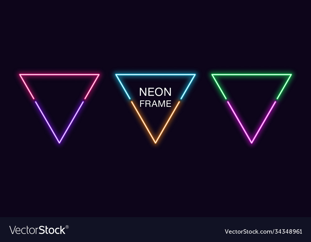 Neon triangle frame set triangular border