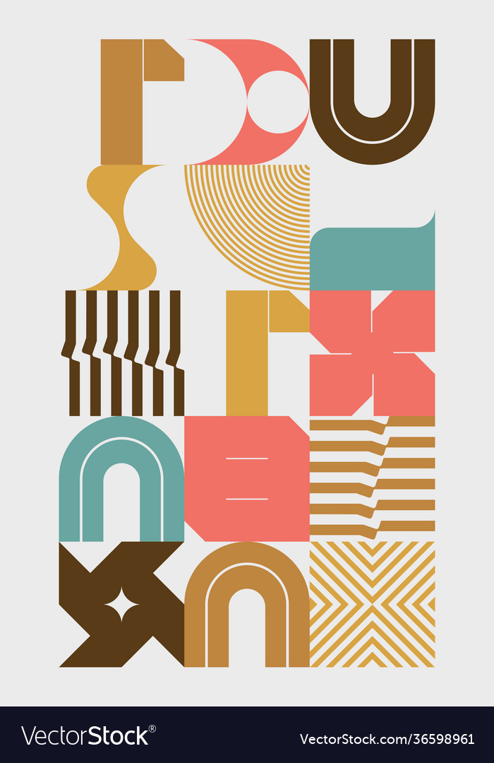Retro future abstract pattern vector image Retro future abstract pattern