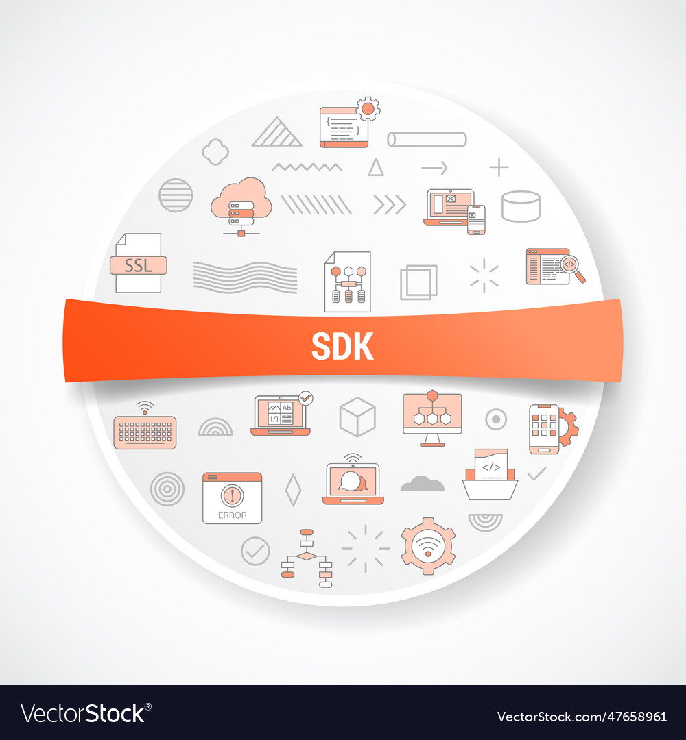 Sdk software development kit concept with icon vector image Sdk software development kit concept with icon