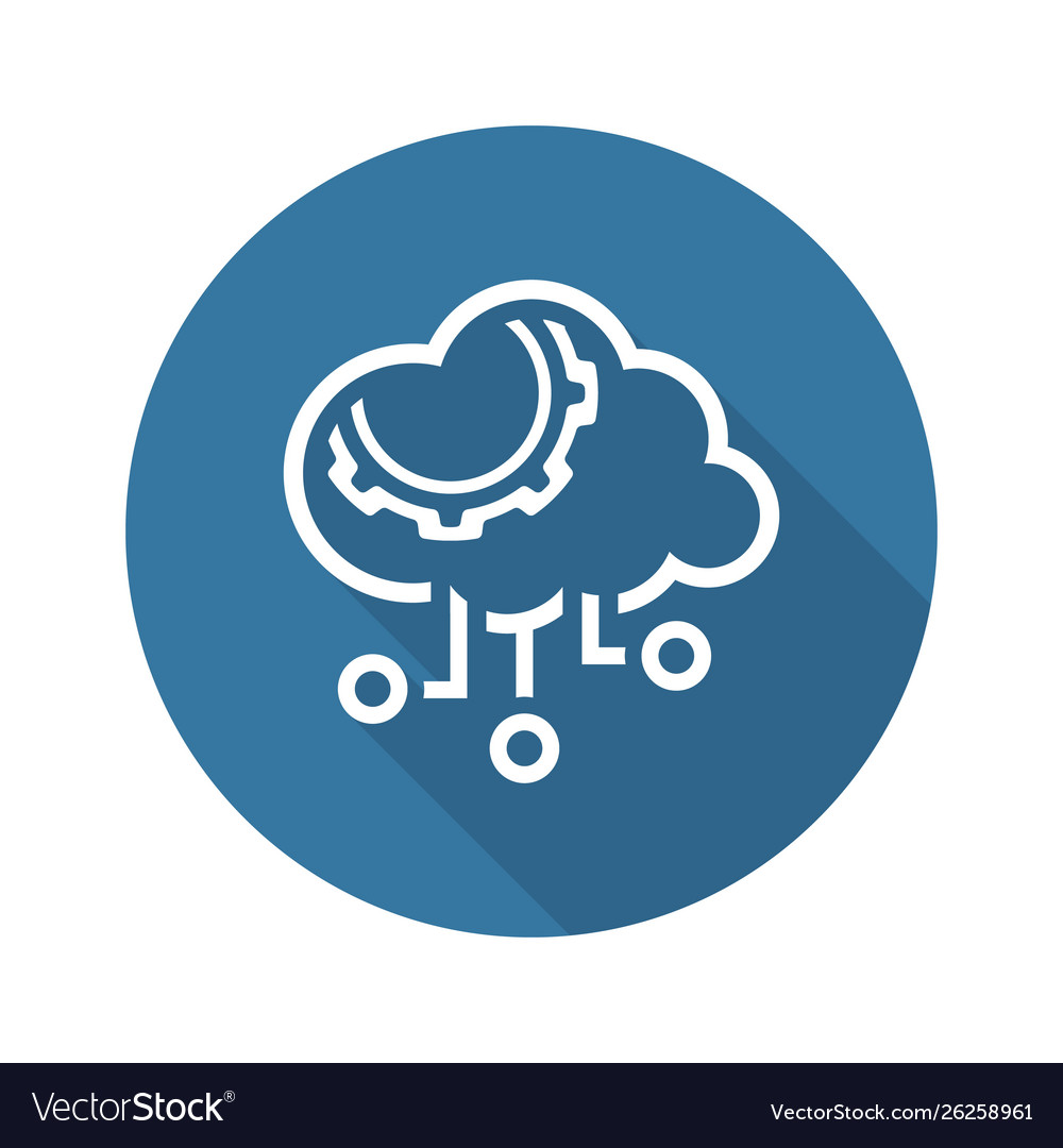 Simple cloud processing icon
