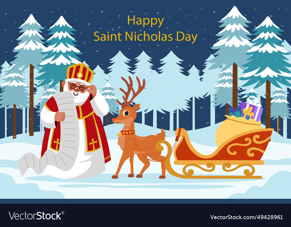 Sinterklaas background isolated on white Vector Image