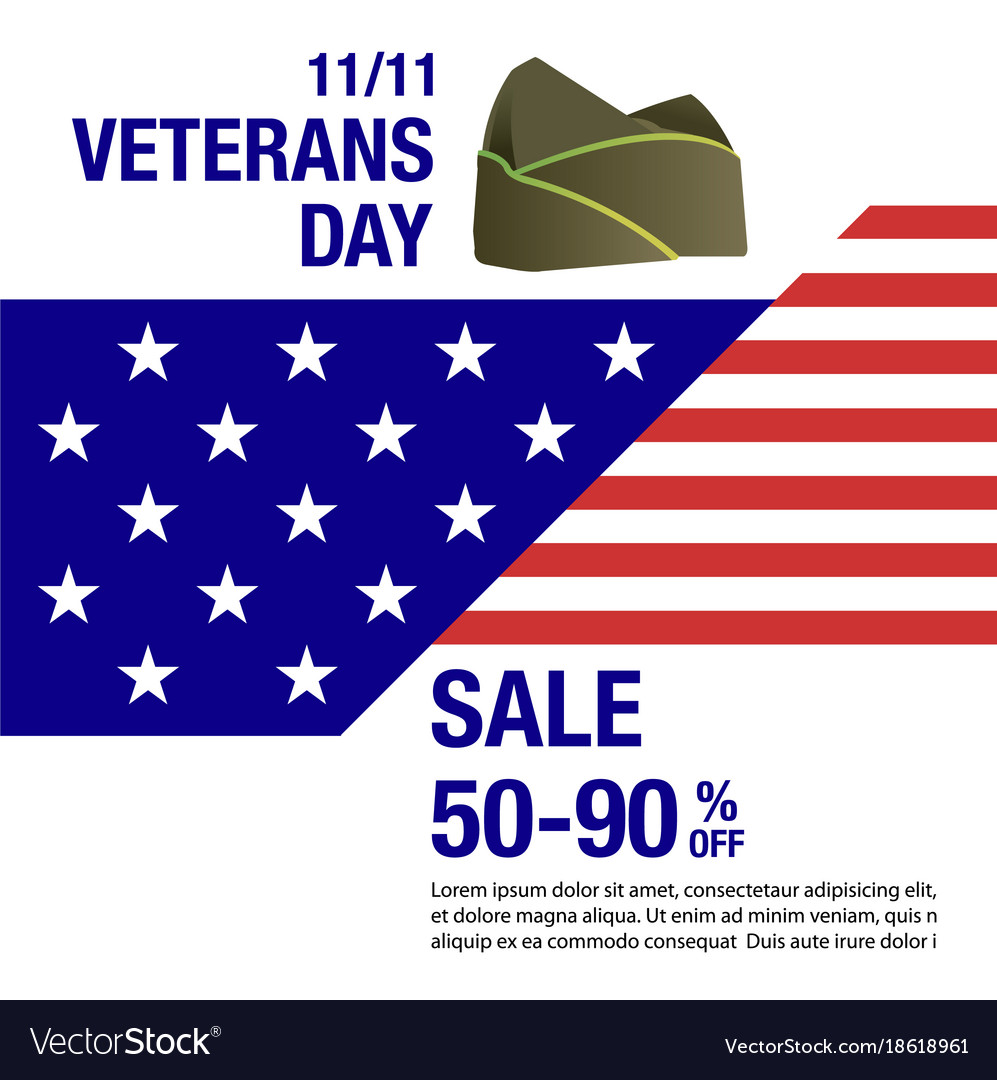 Veterans day sale banner