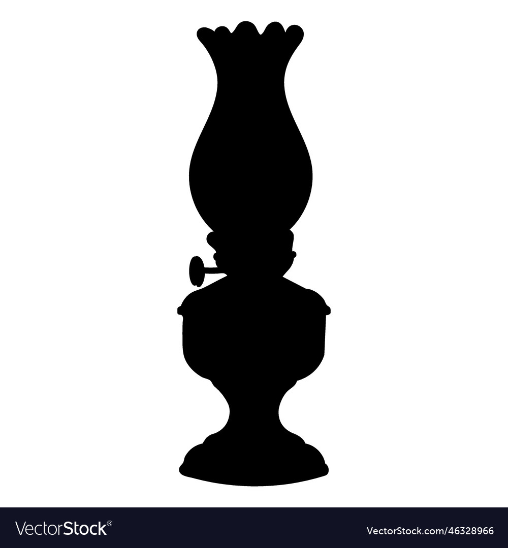 Antique lamp silhouette Royalty Free Vector Image