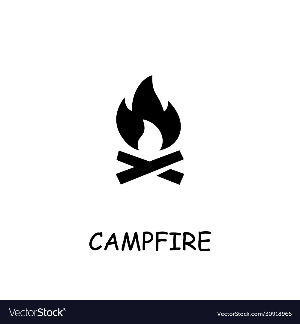 Campfire flat icon