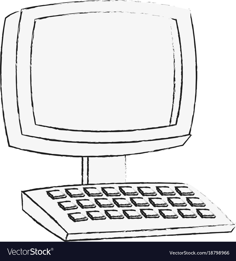 Computer with keyboard