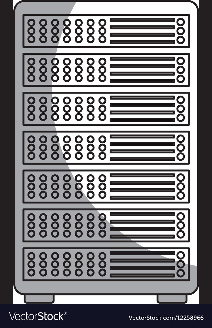 Data center server isolated icon