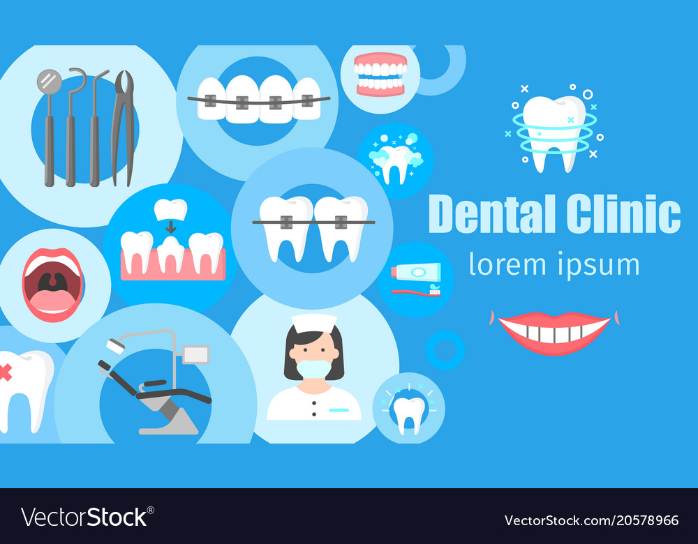 Dental Clinic Banner Royalty Free Vector Image