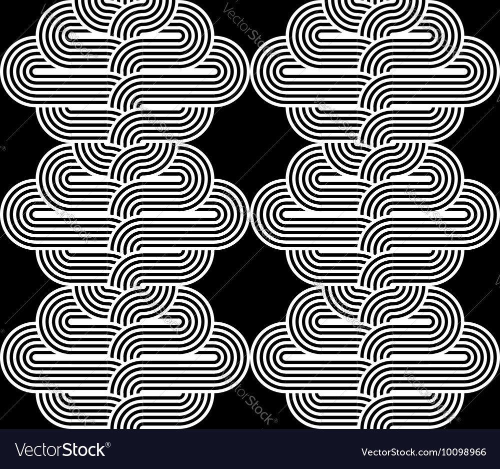 Design seamless monochrome interlaced pattern
