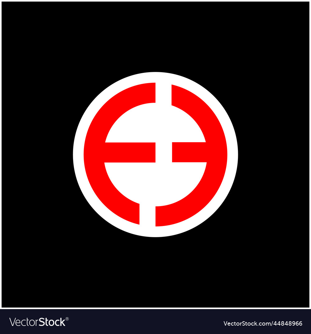 Ee comoany name initial letters icon round vector image Ee comoany name initial letters icon round
