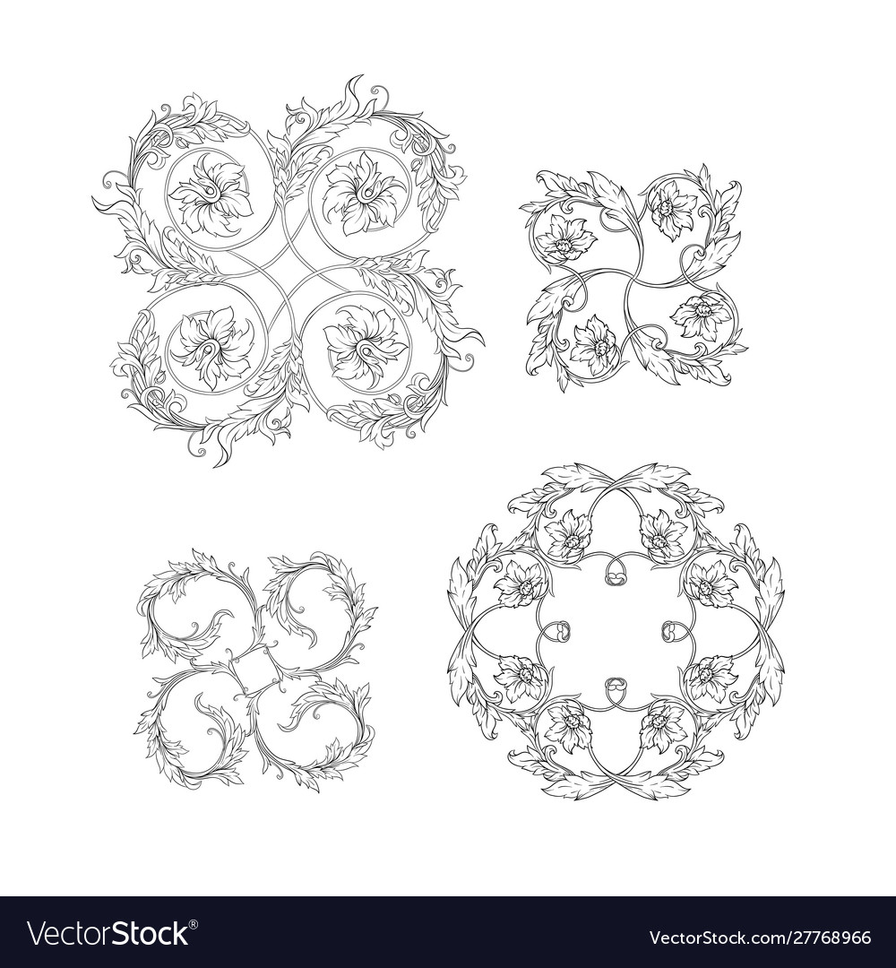 Elements in baroque rococo victorian