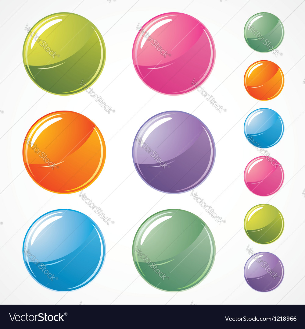 Glossy Icon Set For Web Royalty Free Vector Image