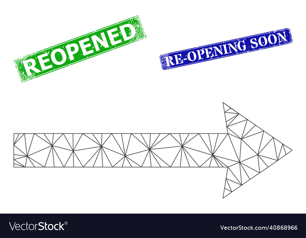 Grunge reopened imprints and polygonal mesh send vector image Grunge reopened imprints and polygonal mesh send