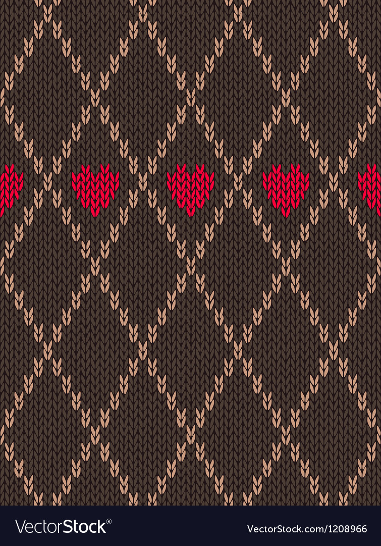 Knitted pattern with heart