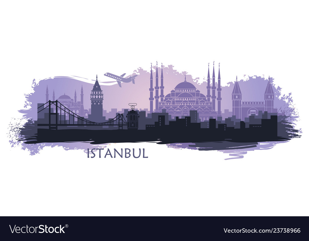 Landscape of the turkish city istanbul