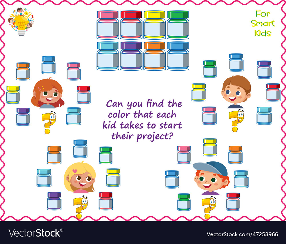 Logic puzzle vector image Logic puzzle