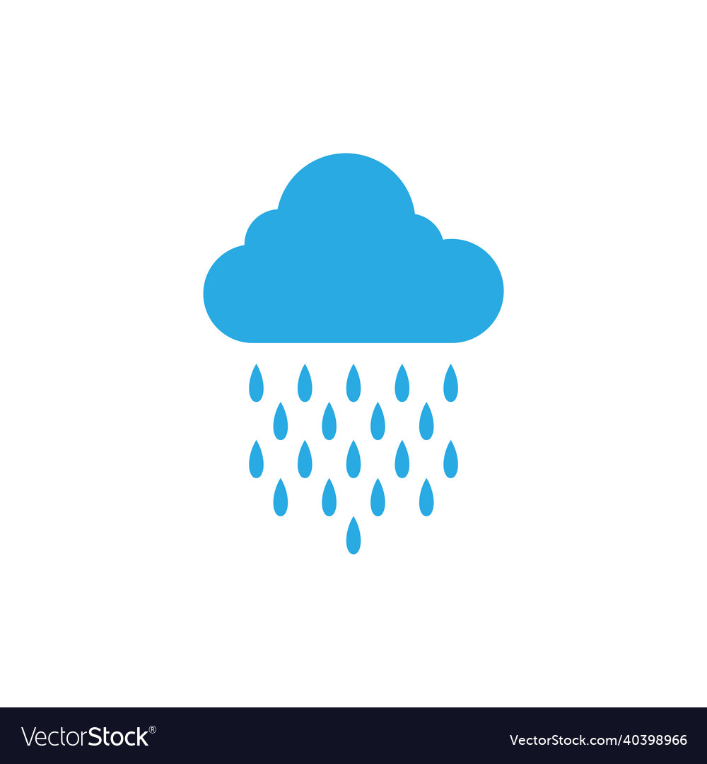 Rain Icon Design Template Isolated Royalty Free Vector Image