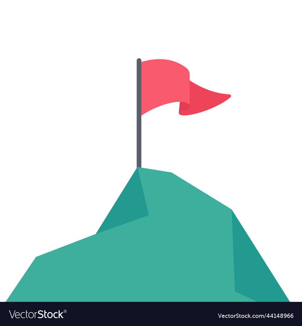 Red flags placed on high mountains ideas