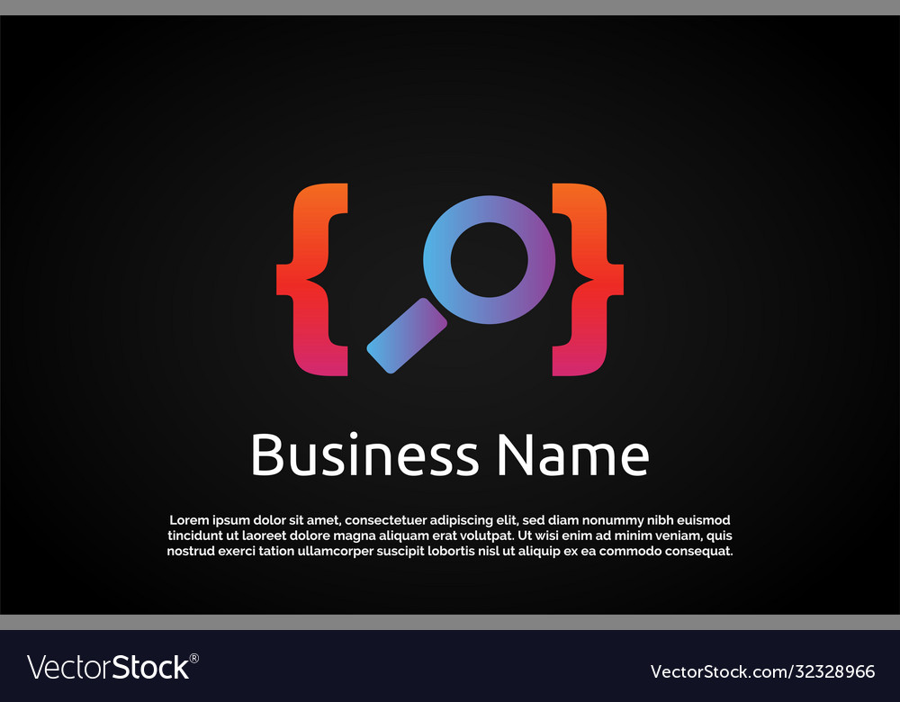 Search coding logo template