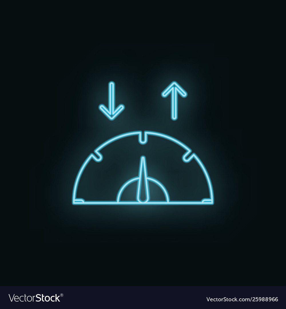 Speed network neon icon web development vector image Speed network neon icon web development