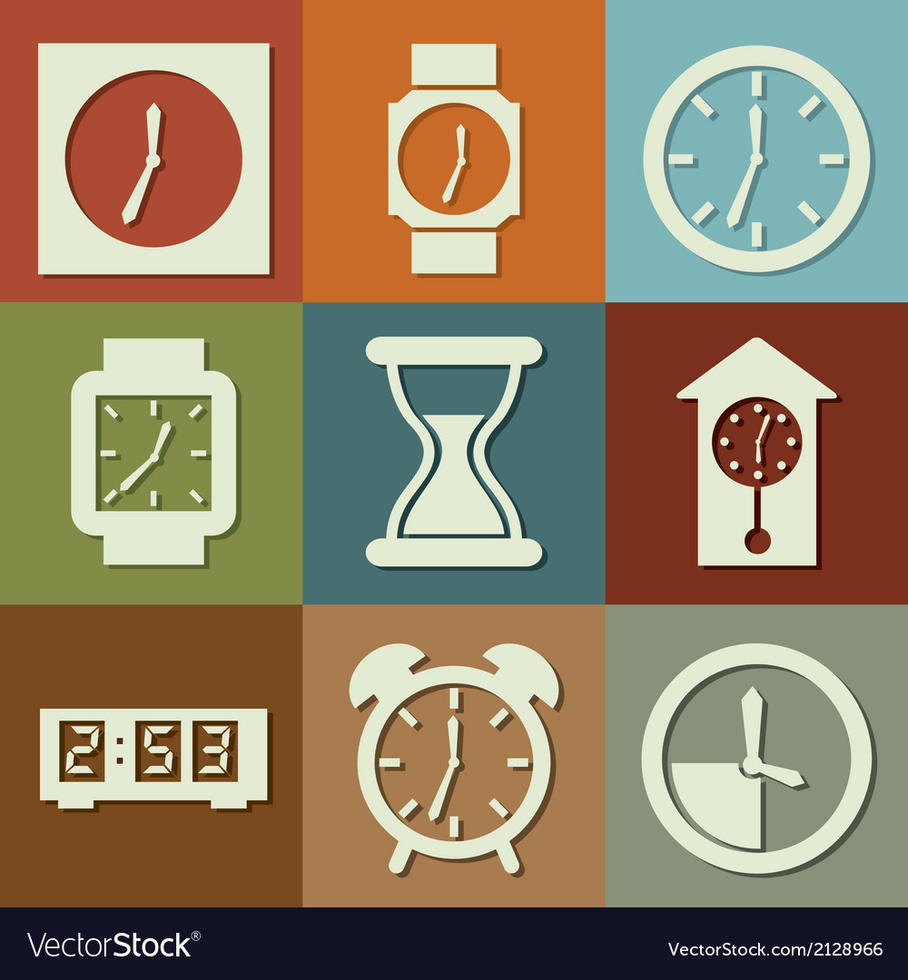 Time design over colors background