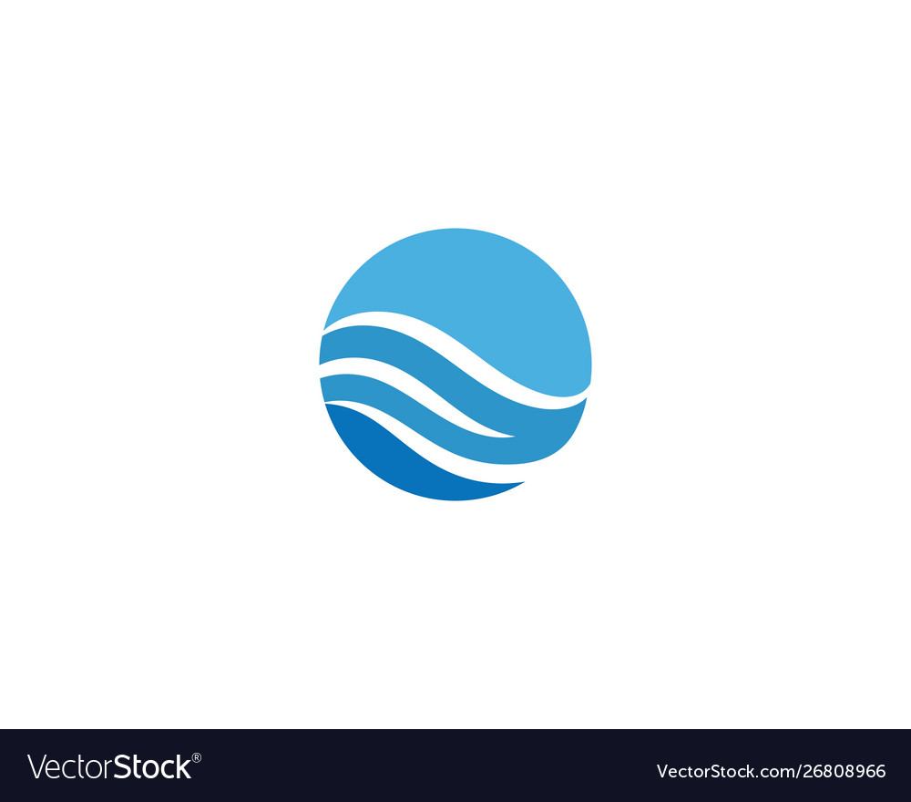 Water wave logo Royalty Free Vector Image - VectorStock