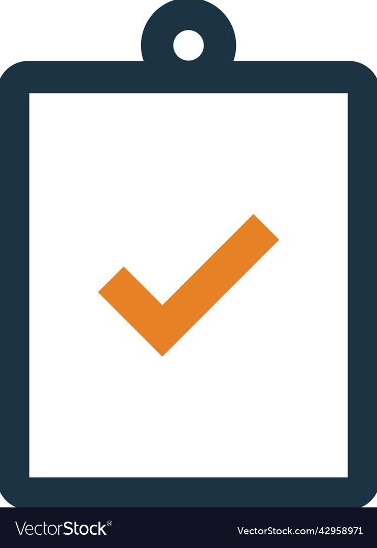 Checkmark clipboard task icon simple editable