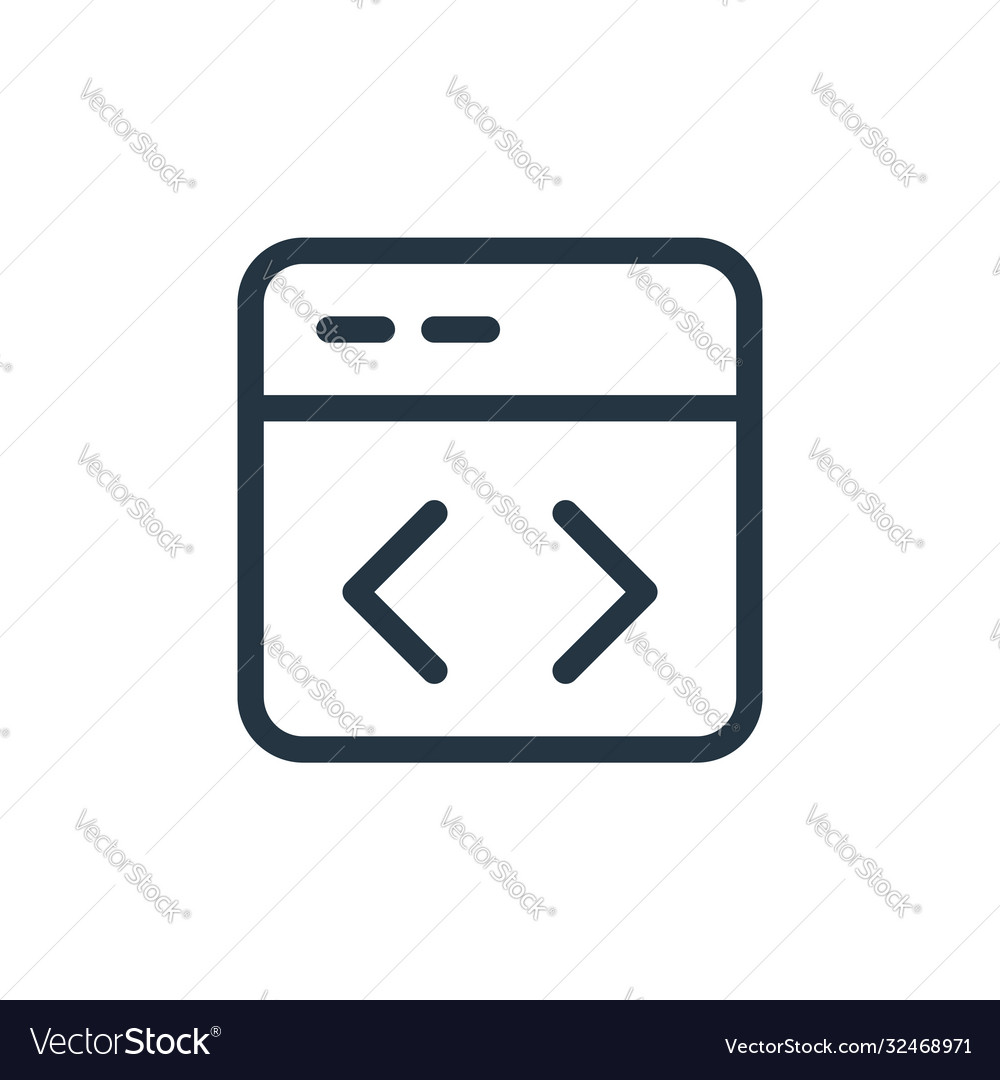 Coding icon editable stroke linear