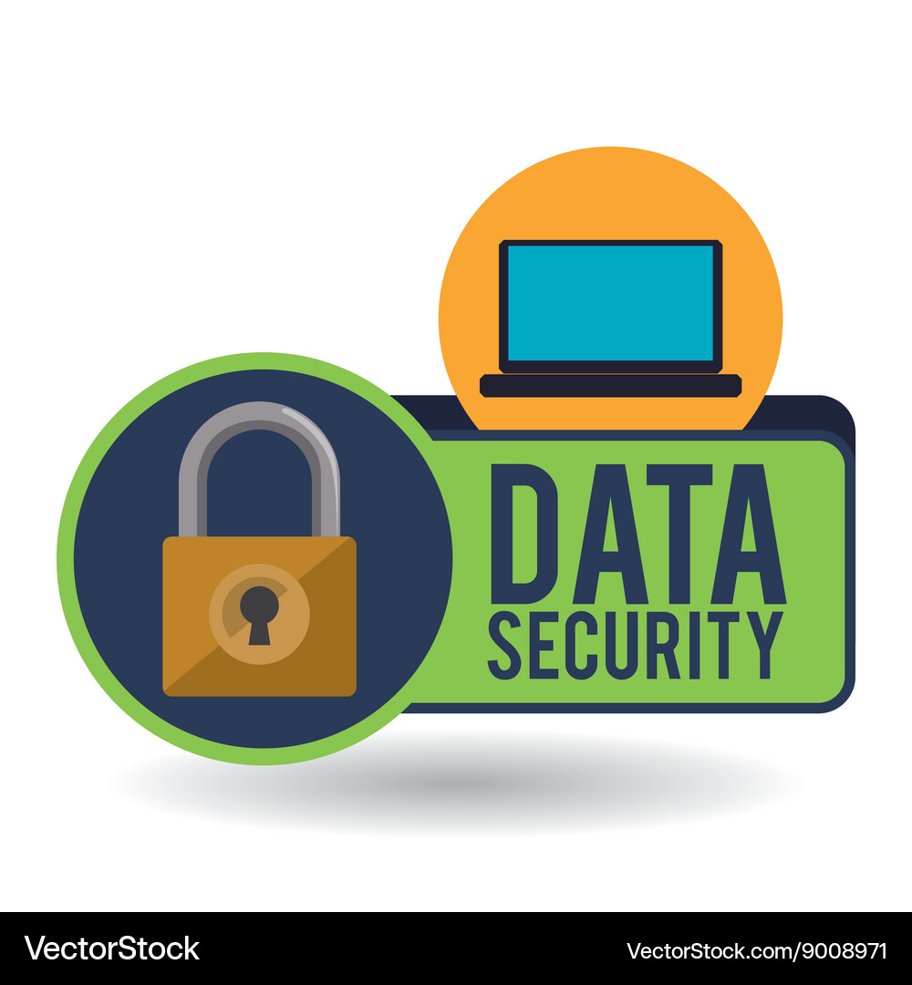 Data security design protect icon center Vector Image
