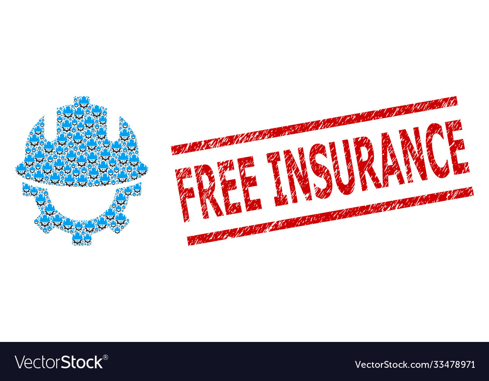 Development helmet recursion collage vector image Development helmet recursion collage