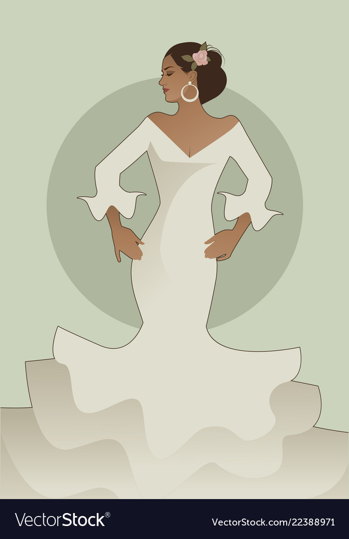 Flamenco Tänzerin in rotem Kleid