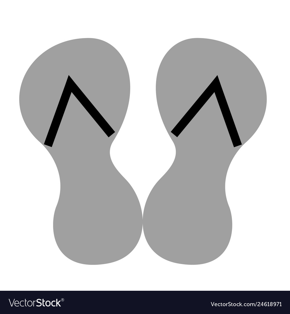 Flip flops flat on white