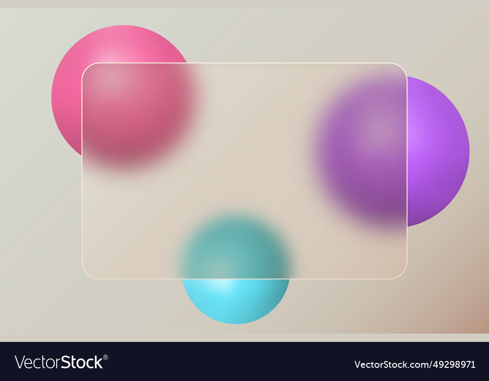 Glass morphism map concept with colorful floating vector image Glass morphism map concept with colorful floating